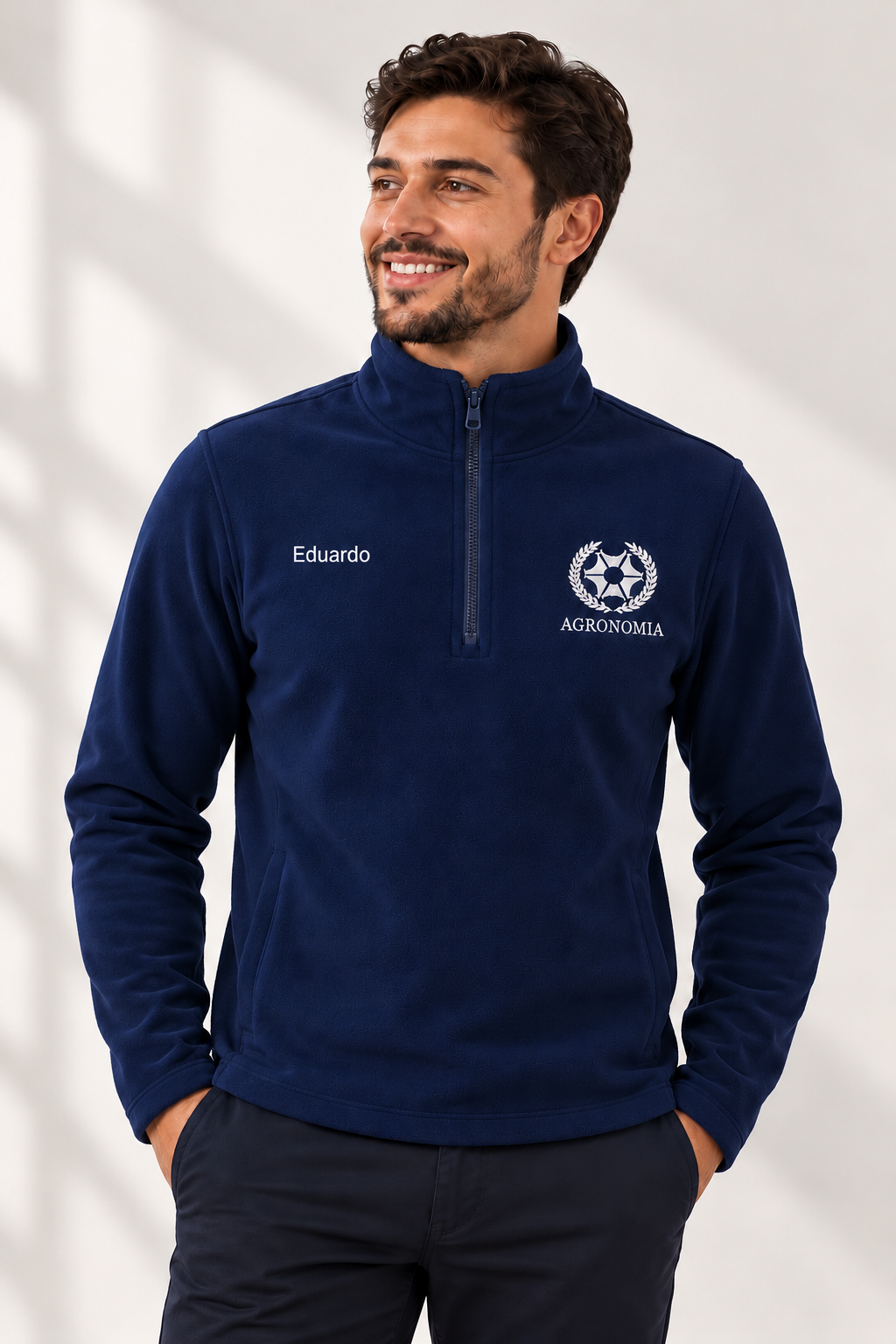 Blusa de Microsoft Meio Zíper Masculina