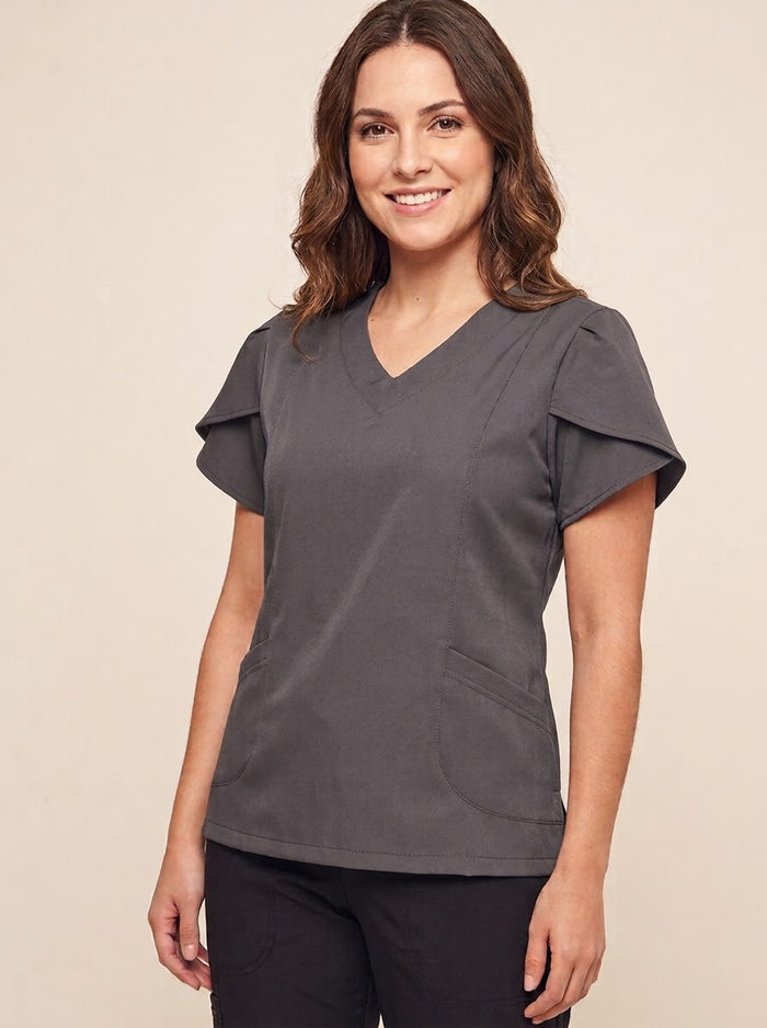 Scrub Feminino Manga Tulipa com Recorte